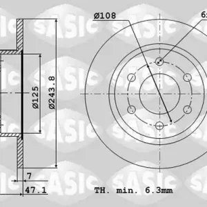 Remschijven Sasic 2004240J Superprijs