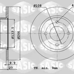 Koop Vandaag Remschijven Sasic 2464884J