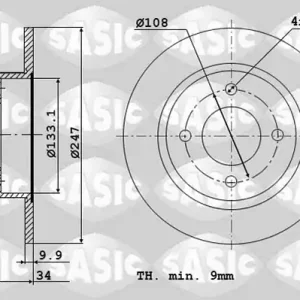 Remschijven Sasic 2464894J Favoriet