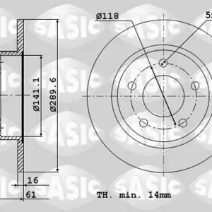 Speciale Aanbieding Remschijven Sasic 2464A04J