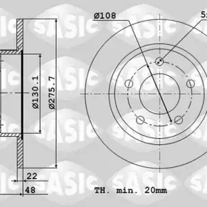Remschijven Sasic 2464E74J Gereduceerde Prijs