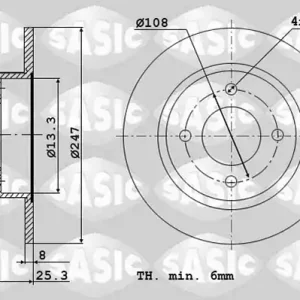 Remschijven Sasic 2464G64J Tijdelijk Beschikbaar