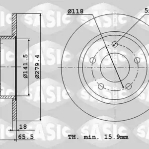 Remschijven Sasic 2464J84J Authentiek