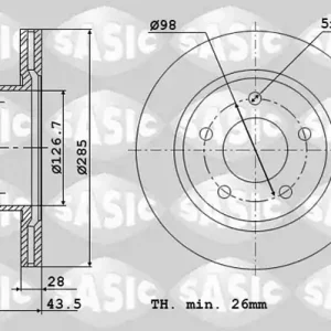 Remschijven Sasic 2464P24J Populair
