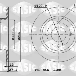Remschijven Sasic 2464R24J Nieuw