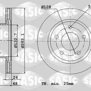 Speciale Aanbieding Remschijven Sasic 2464V44J