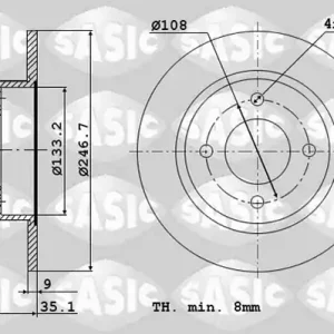 Snelle Levering Remschijven Sasic 2464W94J