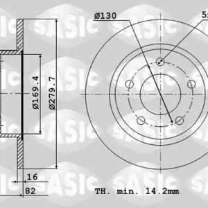 Remschijven Sasic 2464Z34J Weekendaanbieding