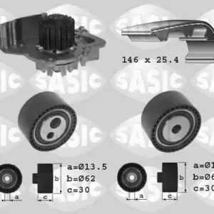 Snelle Levering Distributieriem kit inclusief waterpomp Sasic 3900008