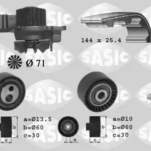 Distributieriem kit inclusief waterpomp Sasic 3900013 Aanbieding