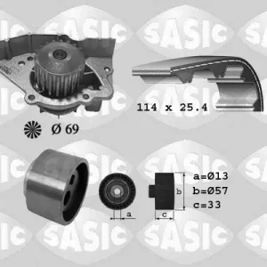 Favoriet Distributieriem kit inclusief waterpomp Sasic 3900023