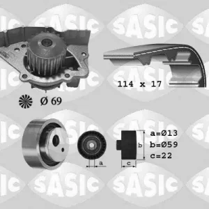 Alleen Vandaag Distributieriem kit inclusief waterpomp Sasic 3900024