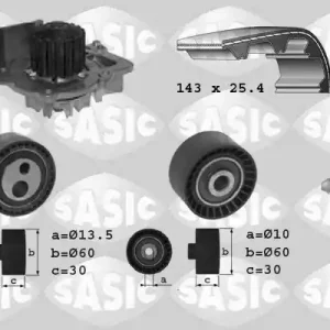Distributieriem kit inclusief waterpomp Sasic 3900025 Wereldwijde Verzending