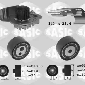 Distributieriem kit inclusief waterpomp Sasic 3900026 Seizoensaanbieding