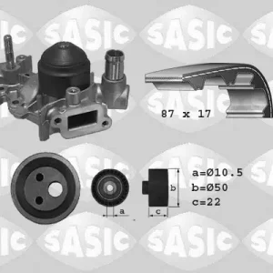 Plaats Bestelling Distributieriem kit inclusief waterpomp Sasic 3904009