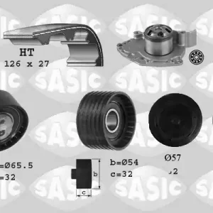 Distributieriem kit inclusief waterpomp Sasic 3904031 Gereduceerde Prijs