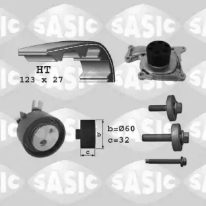 Distributieriem kit inclusief waterpomp Sasic 3904037 Ambachtelijk