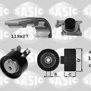 Distributieriem kit inclusief waterpomp Sasic 3904038 Betrouwbaar