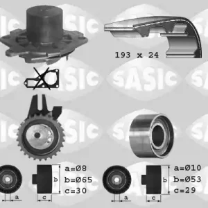 Direct Verzonden Distributieriem kit inclusief waterpomp Sasic 3906005