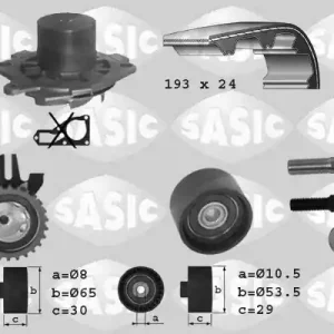 Distributieriem kit inclusief waterpomp Sasic 3906008 Fabrieksprijs