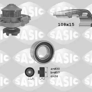 Ambachtelijk Distributieriem kit inclusief waterpomp Sasic 3906014
