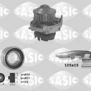 Distributieriem kit inclusief waterpomp Sasic 3906018 Topkwaliteit