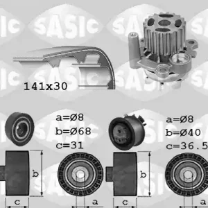 Voordeelprijs Distributieriem kit inclusief waterpomp Sasic 3906028