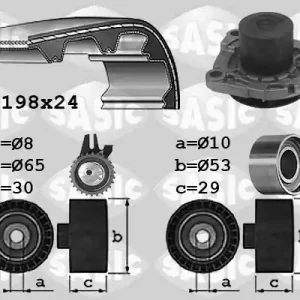 Direct Verzonden Distributieriem kit inclusief waterpomp Sasic 3906031