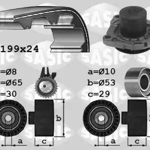 Veilige Betaling Distributieriem kit inclusief waterpomp Sasic 3906035