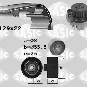 Distributieriem kit inclusief waterpomp Sasic 3906041 Limited Edition
