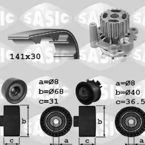 Distributieriem kit inclusief waterpomp Sasic 3906053 Lage Prijs