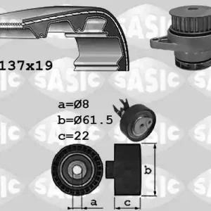 Gratis Verzending Distributieriem kit inclusief waterpomp Sasic 3906054