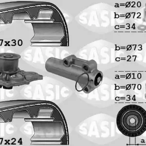 Distributieriem kit inclusief waterpomp Sasic 3906058 Gereduceerde Prijs