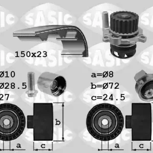 Distributieriem kit inclusief waterpomp Sasic 3906063 Koop Vandaag