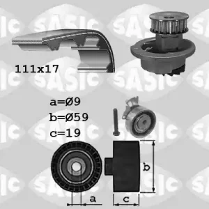 Distributieriem kit inclusief waterpomp Sasic 3906071 Finale Uitverkoop