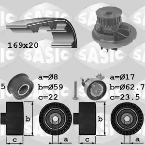 Favoriet Distributieriem kit inclusief waterpomp Sasic 3906074
