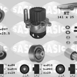 Seizoensaanbieding Distributieriem kit inclusief waterpomp Sasic 3906089