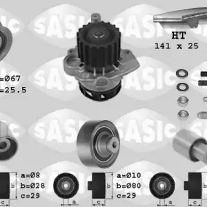 Distributieriem kit inclusief waterpomp Sasic 3906090 Topkwaliteit