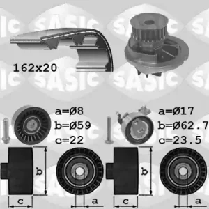 Aanbieding Distributieriem kit inclusief waterpomp Sasic 3906092