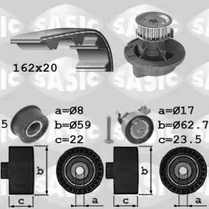 Beste Prijs Distributieriem kit inclusief waterpomp Sasic 3906095
