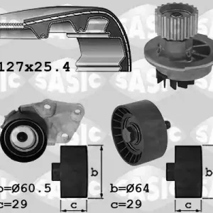 Nieuwe Collectie Distributieriem kit inclusief waterpomp Sasic 3906104