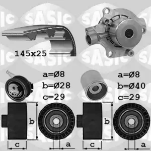 Origineel Distributieriem kit inclusief waterpomp Sasic 3906111