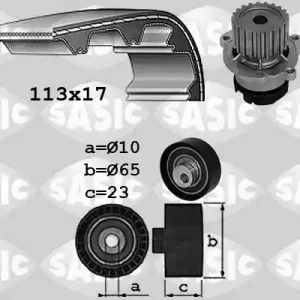 Beste Prijs Distributieriem kit inclusief waterpomp Sasic 3906112