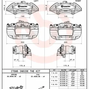 Remzadel\\/remklauw Brembo F AL H12 Bulkbestelling
