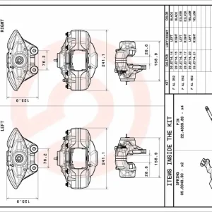 Modern Remzadel\\/remklauw Brembo F AL H52