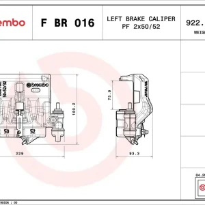 Korting Remzadel\\/remklauw Brembo F BR 016