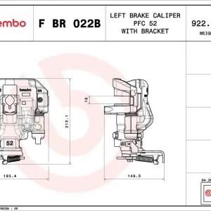 Authentiek Remzadel\\/remklauw Brembo F BR 022B