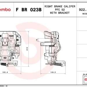 Remzadel\\/remklauw Brembo F BR 023B Op = Op