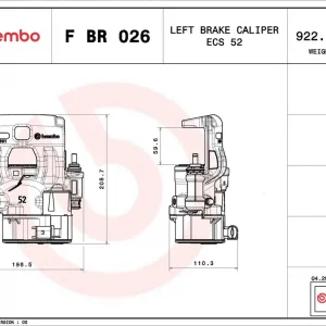 Ambachtelijk Remzadel\\/remklauw Brembo F BR 026