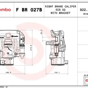 Remzadel\\/remklauw Brembo F BR 027B Plaats Bestelling
